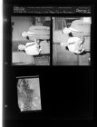 Two men with Paper-Farm Bureau; Drainage in county feature (3 Negatives (May 23, 1959) [Sleeve 65, Folder a, Box 18]